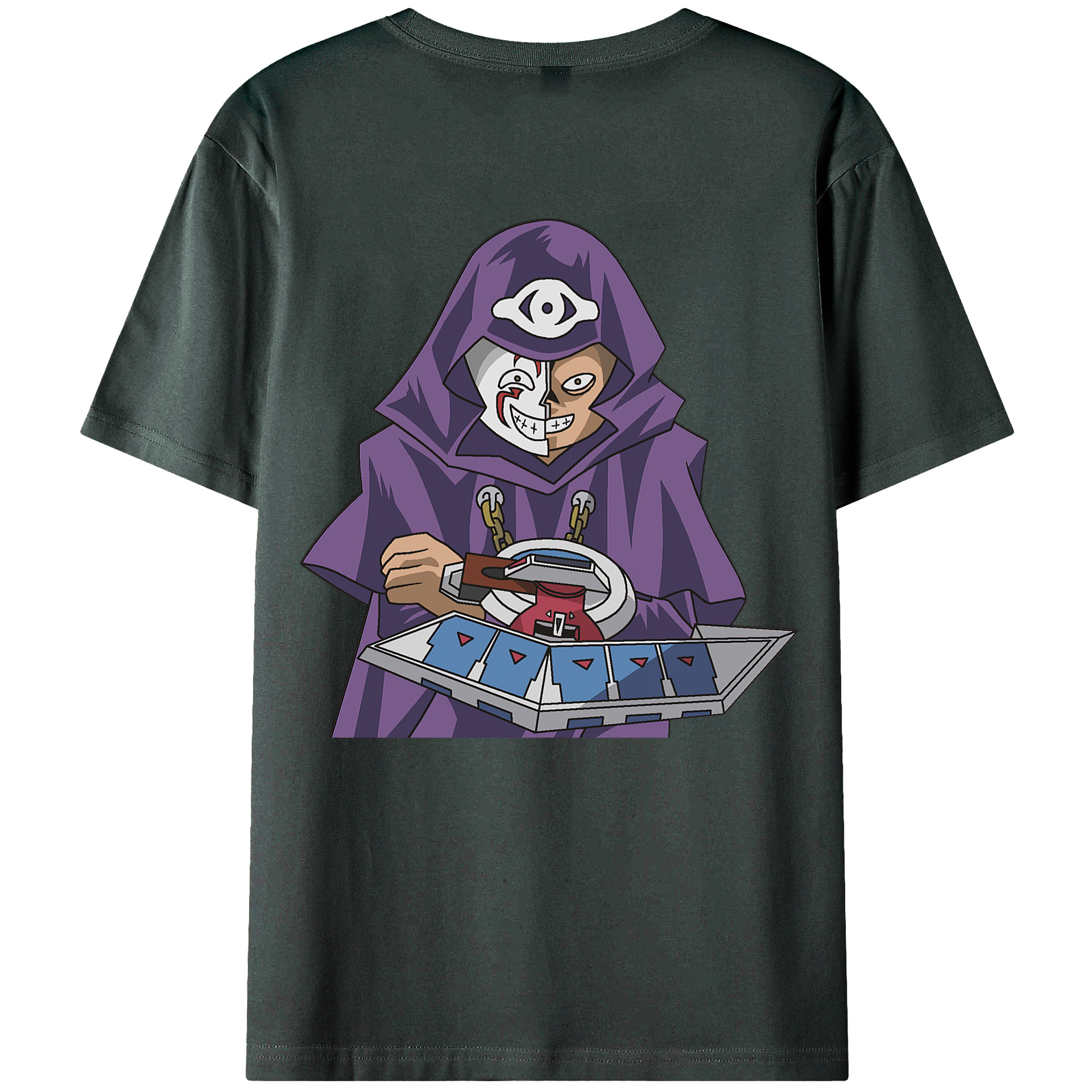 （画像用） 遊☆戯☆王 Yu-Gi-Oh! 綿100％ メンズ半袖Tシャツ（バックプリント） 通気性